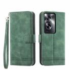 For OPPO A2 Dierfeng Dream Line TPU + PU Leather Phone Case(Green) - 1