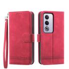 For OPPO A3 Pro 5G Dierfeng Dream Line TPU + PU Leather Phone Case(Red) - 1