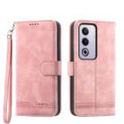 For OPPO A3 Pro 5G Dierfeng Dream Line TPU + PU Leather Phone Case(Pink) - 1