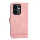 For OPPO Reno13 F 4G / 5G Dierfeng Dream Line TPU Hybrid PU Leather Phone Case(Pink) - 3
