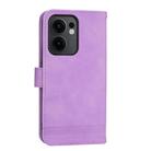 For OPPO Reno13 F 4G / 5G Dierfeng Dream Line TPU Hybrid PU Leather Phone Case(Purple) - 3
