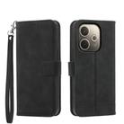For OPPO A5 PRO 5G Global Dierfeng Dream Line TPU Hybrid PU Leather Phone Case(Black) - 1