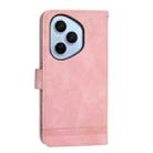 For OPPO Reno14 Global / Reno14 F 5G Dierfeng Dream Line TPU Hybrid PU Leather Phone Case(Pink) - 3