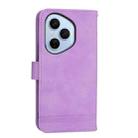 For OPPO Reno14 Global / Reno14 F 5G Dierfeng Dream Line TPU Hybrid PU Leather Phone Case(Purple) - 3
