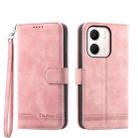 For OPPO A5x 5G / A3 4G / 5G / A3x 4G / 5G Dierfeng Dream Line TPU Hybrid PU Leather Phone Case(Pink) - 1