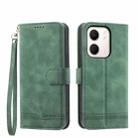 For OPPO A5x 5G / A3 4G / 5G / A3x 4G / 5G Dierfeng Dream Line TPU Hybrid PU Leather Phone Case(Green) - 1
