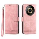 For Realme 11 Pro 5G/11 Pro+ 5G Dierfeng Dream Line TPU + PU Leather Phone Case(Pink) - 1