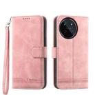 For Realme 11 4G Dierfeng Dream Line TPU + PU Leather Phone Case(Pink) - 1