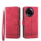 For Realme 11 5G Dierfeng Dream Line TPU + PU Leather Phone Case(Red) - 1