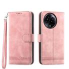 For Realme 11 5G Dierfeng Dream Line TPU + PU Leather Phone Case(Pink) - 1