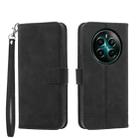 For Realme 12+ Dierfeng Dream Line TPU + PU Leather Phone Case(Black) - 1