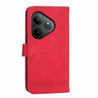 For Realme GT 6 Global Dierfeng Dream Line TPU + PU Leather Phone Case(Red) - 3