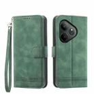 For Realme GT 6 Global Dierfeng Dream Line TPU + PU Leather Phone Case(Green) - 1