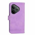 For Realme GT 6 Global Dierfeng Dream Line TPU + PU Leather Phone Case(Purple) - 3