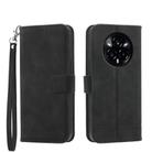 For Realme 14 Pro+ Dierfeng Dream Line TPU Hybrid PU Leather Phone Case(Black) - 1
