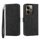 For Realme 14 / Realme P3 5G Dierfeng Dream Line TPU Hybrid PU Leather Phone Case(Black) - 1