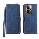 For Realme 14 / Realme P3 5G Dierfeng Dream Line TPU Hybrid PU Leather Phone Case(Blue) - 1