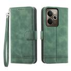 For Realme 14 / Realme P3 5G Dierfeng Dream Line TPU Hybrid PU Leather Phone Case(Green) - 1