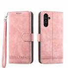 For Samsung Galaxy A15 Dierfeng Dream Line TPU + PU Leather Phone Case(Pink) - 1