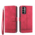 For Samsung Galaxy A05s Dierfeng Dream Line TPU + PU Leather Phone Case(Red) - 1