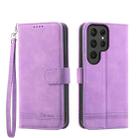 For Samsung Galaxy S24 Ultra 5G Dierfeng Dream Line TPU + PU Leather Phone Case(Purple) - 1