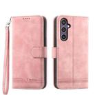 For Samsung Galaxy S24+ 5G Dierfeng Dream Line TPU + PU Leather Phone Case(Pink) - 1