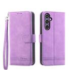 For Samsung Galaxy S24+ 5G Dierfeng Dream Line TPU + PU Leather Phone Case(Purple) - 1