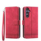 For Samsung Galaxy S24 5G Dierfeng Dream Line TPU + PU Leather Phone Case(Red) - 1