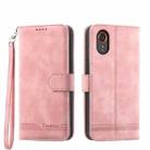 For Samsung Galaxy Xcover 7 Dierfeng Dream Line TPU + PU Leather Phone Case(Pink) - 1