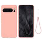 For Google Pixel 8 Pro Pure Color Liquid Silicone Shockproof Phone Case(Pink) - 1