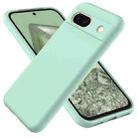 For Google Pixel 8a Pure Color Liquid Silicone Shockproof Phone Case(Green) - 1