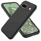 For Google Pixel 8a Pure Color Liquid Silicone Shockproof Phone Case(Black) - 1