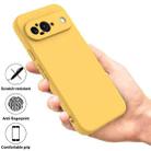 For Google Pixel 9 Pure Color Liquid Silicone Shockproof Phone Case(Yellow) - 2