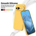 For Google Pixel 9 Pure Color Liquid Silicone Shockproof Phone Case(Yellow) - 3