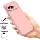 For Google Pixel 9 Pure Color Liquid Silicone Shockproof Phone Case(Pink) - 2