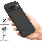 For Google Pixel 9 Pure Color Liquid Silicone Shockproof Phone Case(Black) - 2