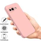 For Google Pixel 9a Pure Color Liquid Silicone Shockproof Phone Case(Pink) - 2