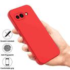 For Google Pixel 9a Pure Color Liquid Silicone Shockproof Phone Case(Red) - 2