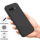 For Google Pixel 9a Pure Color Liquid Silicone Shockproof Phone Case(Black) - 2