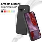 For Google Pixel 9a Pure Color Liquid Silicone Shockproof Phone Case(Black) - 3