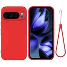 For Google Pixel 10 Pro XL Pure Color Liquid Silicone Shockproof Phone Case(Red) - 1