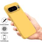 For Google Pixel 10 Pro Pure Color Liquid Silicone Shockproof Phone Case(Yellow) - 2
