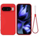 For Google Pixel 10 Pure Color Liquid Silicone Shockproof Phone Case(Red) - 1