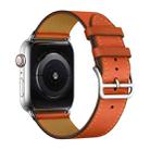 For Apple Watch Series 7 41mm / 6 & SE & 5 & 4 40mm / 3 & 2 & 1 38mm Leather  Watch Band(Orange) - 3