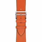 For Apple Watch Series 7 41mm / 6 & SE & 5 & 4 40mm / 3 & 2 & 1 38mm Leather  Watch Band(Orange) - 4