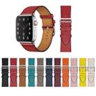 For Apple Watch Series 7 41mm / 6 & SE & 5 & 4 40mm / 3 & 2 & 1 38mm Leather  Watch Band(Orange) - 5