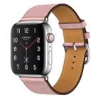 For Apple Watch Series 7 41mm / 6 & SE & 5 & 4 40mm / 3 & 2 & 1 38mm Leather  Watch Band(Pink) - 1