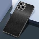 For iPhone 12 Pro Rain Silk Texture Shockproof Phone Case(Black) - 1