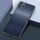 For iPhone 11 Pro Rain Silk Texture Shockproof Phone Case(Blue) - 1