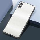 For iPhone XS Max Rain Silk Texture Shockproof Phone Case(White) - 1